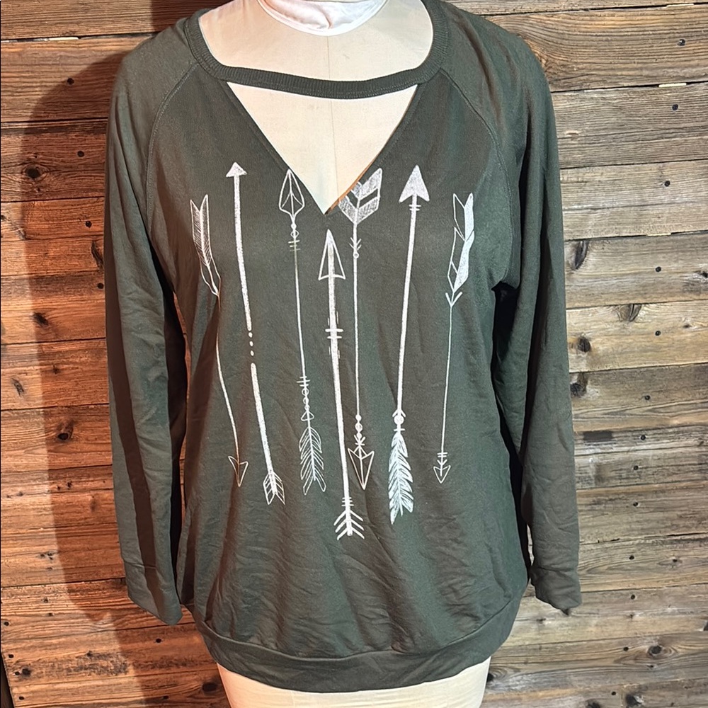 Torrid Olive Long Sleeve Top